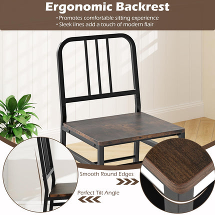 Dreamade 3-Piece Dining Table Set | Rectangular Kitchen Table with Storage Rack and 2 Dining Chairs
