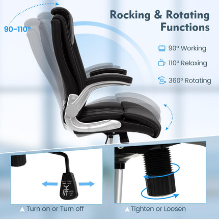 Dreamade Executive Office Chair, Ergonomic PU Leather Desk Chair