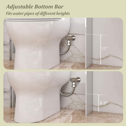 Dreamade Over The Toilet Storage Cabinet with LED Light Doors Toilet Paper Holder