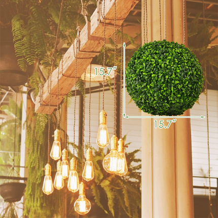 Dreamade 2 PCS 15.7 Inch Artificial Boxwood Topiary Balls - DreamadeUS