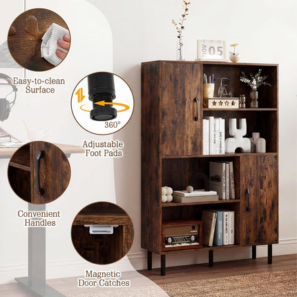 Dreamade 47 Inches Storage Cabinet with Doors for Living Room