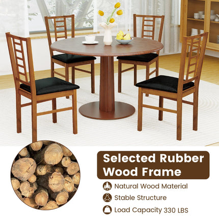 Dreamade Wooden Dining Chairs Set of 2/4 Armless Kitchen Chairs