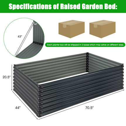 Dreamade Galvanized Raised Garden Bed