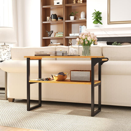 Dreamade 2 Tier Bathroom Storage Shelf with Towel Rack
