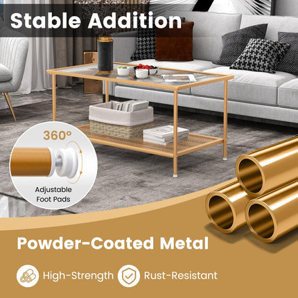 Dreamade 2-Tier Modern Coffee Table