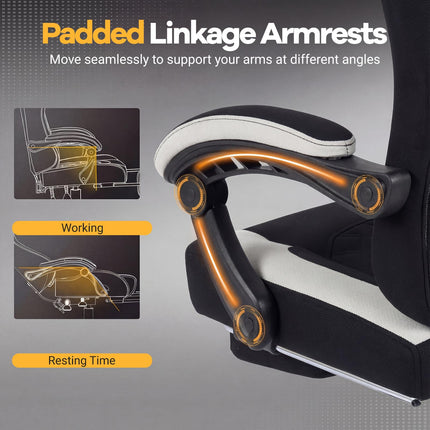 Dreamade Ergonomic Computer Desk Chair with Headrest, Lumbar Support