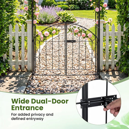 Dreamade 79" H x 39" W Garden Arch with Gate