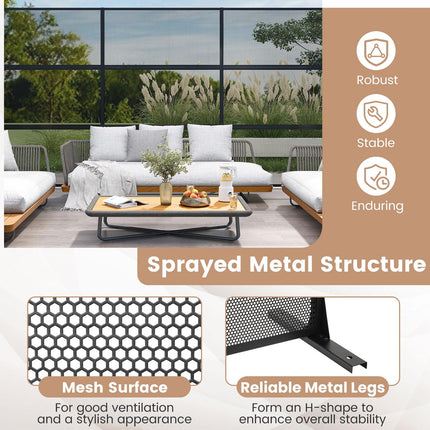 Dreamade Metal Privacy Screen 72 x 48 Inch Freestanding Fence Panel Indoor Outdoor