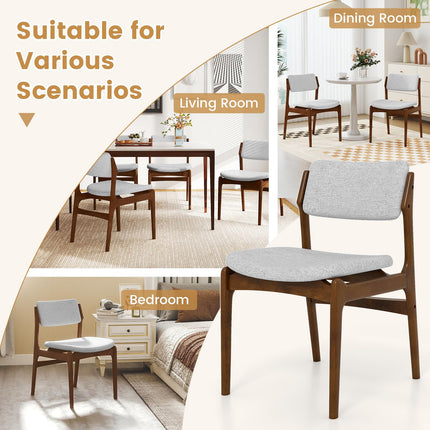 Dreamade Modern Padded Dining Chairs with Rubber Wood Legs Set of 2/4