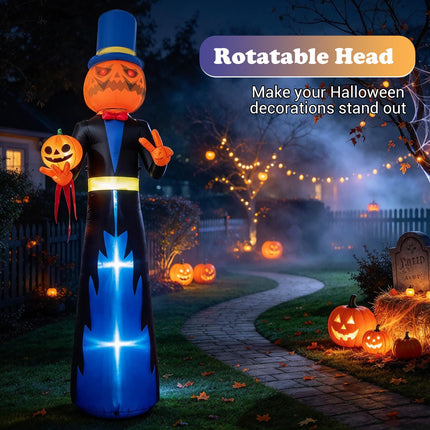 DREAMADE 10FT Halloween Inflatable Lighted Pumpkin Gentleman