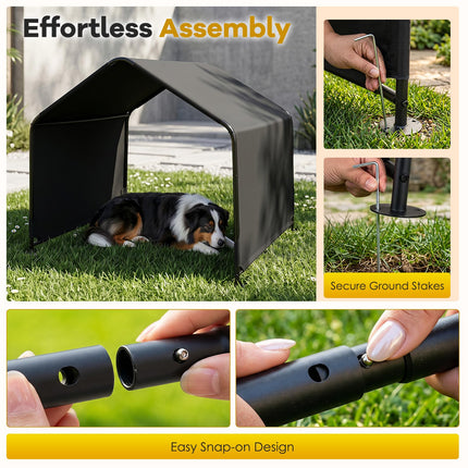 Dreamade Outdoor Dog Shade Shelter with Waterproof Canopy