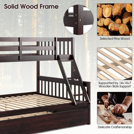 Twin Over Full Bunk Bed with Trundle - Dreamade