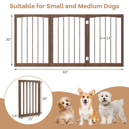 Dreamade Freestanding Dog Gate for Small Medium Dogs