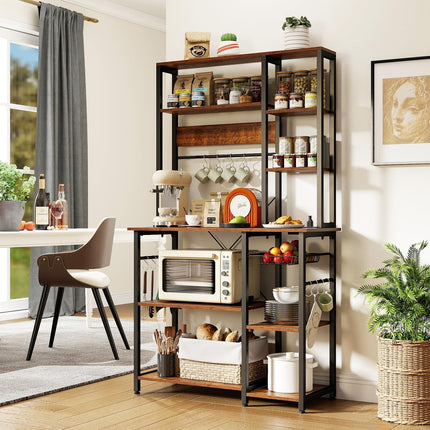 Dreamade 6-Tier Large Bakers Rack with Power Outlet