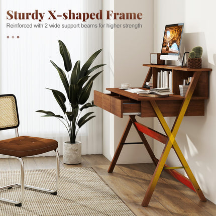Dreamade Mid Century Modern Desk with 3 Drawers