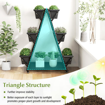 Dreamade 6-Tier Rolling Raised Garden Bed