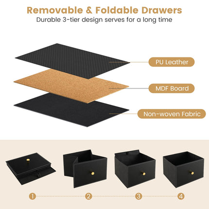 Dreamade Dresser for Bedroom with 5 Storage Drawers - Fabric Dresser Tower with Metal Frame, Fabric Bins