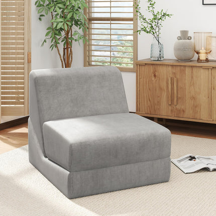 Dreamade 3-in-1 Folding Sofa Bed Convertible Sleeper Chair with Back Support, High Density Sponge
