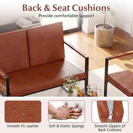 Dreamade Modern Loveseat Sofa 2 Seater Small Couch