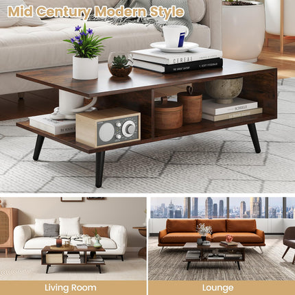 Dreamade Coffee Table with Storage for Living Room