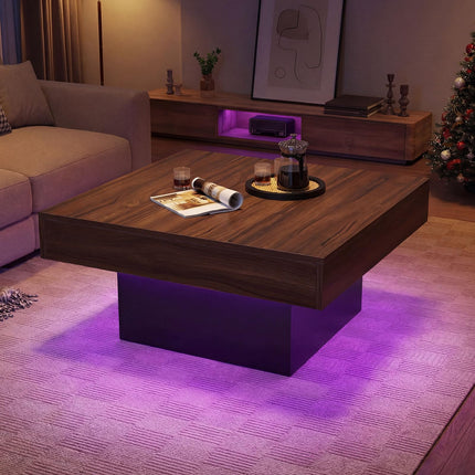 Dreamade LED Coffee Table with Remote for Living Room