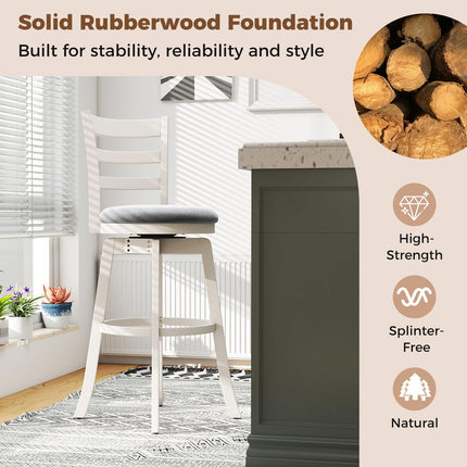 Dreamade 30.5" Bar Height Stools Set of 2/4 with Fabric Upholstered Seat
