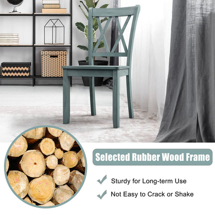 Dreamade Rubber Wood Dining Room Side Chair