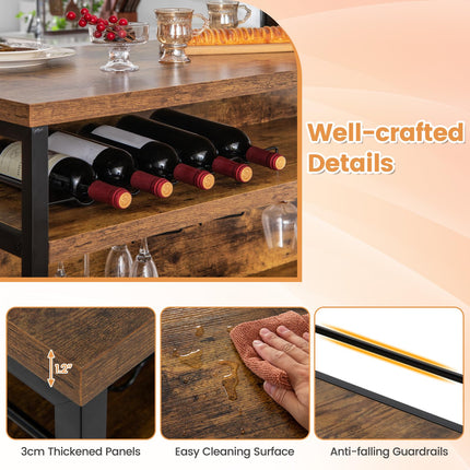 4 Tier Liquor Bar Table with Footrest - Dreamade