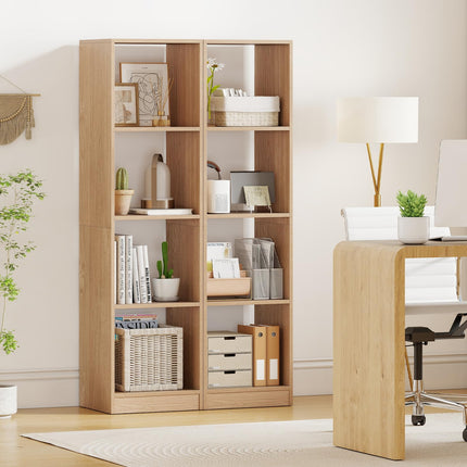 Dreamade 56" Tall 4 Cube Bookcase for Small Place