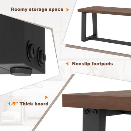 Dreamade 56.5" L Wood Dining Bench