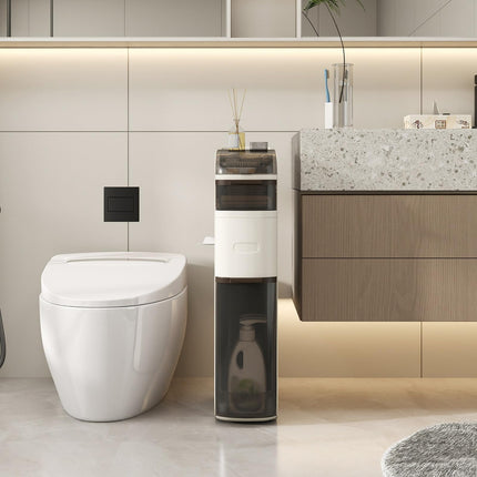 Dreamade 4-Tier Narrow Bathroom Storage Cabinet with Drawers and Tissue Box