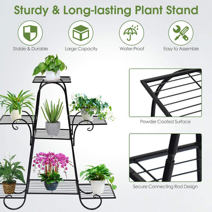 Dreamade 7 Tiers Metal Plant Stand Flower Pots Holder