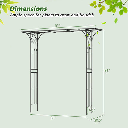 Dreamade Garden Arch Trellis - 81''H x 81''W Metal Garden Arbor