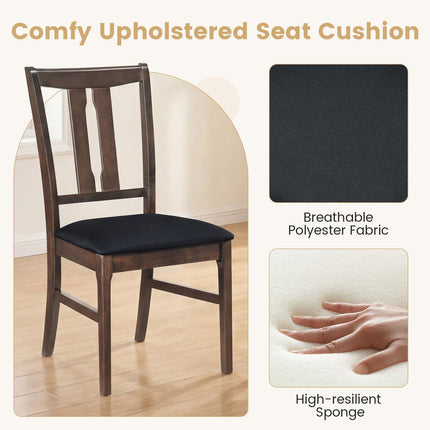 Dreamade Fabric Upholstered Kitchen Chair w/Padded Seat for Home Restaurant
