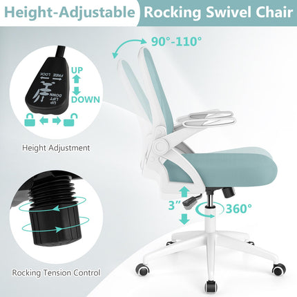 Dreamade Ergonomic Desk Chair with Flip-up Arms & Lumbar Support