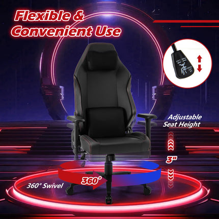 Dreamade Gaming Chair Video Game Chair with Magnetic Headrest & Lumbar Support