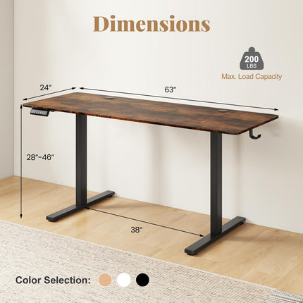 Dreamade 63" x 24" Electric Standing Desk with Adjustable Height