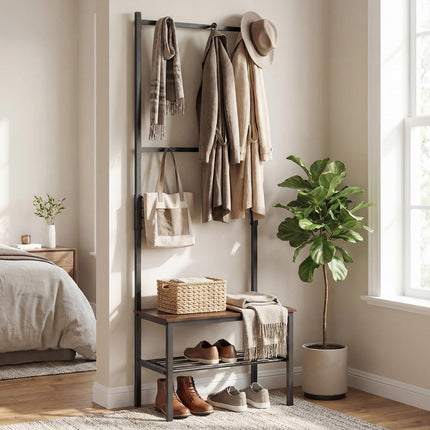Dreamade 3 in 1 Hall Tree with Bench and Shoe Storage