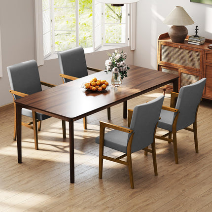 Dreamade Mid Century Modern Dining Chairs Set of 2/4 with High Back, Solid Wooden Frame & Soft Cushion