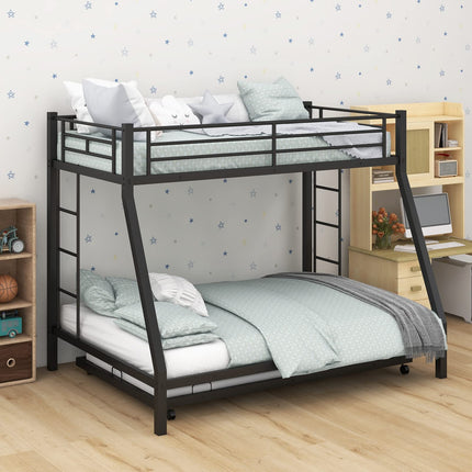 Dreamade Twin Over Full Bunk Bed with Trundle