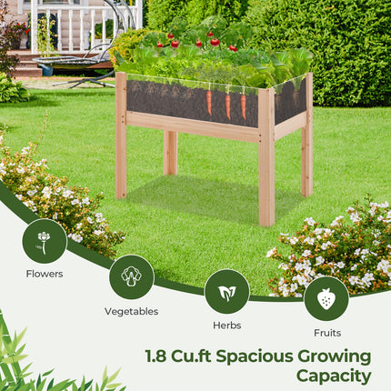 Dreamade 30”x18”x24” Raised Garden Bed Elevated Wood Planter Box with Legs