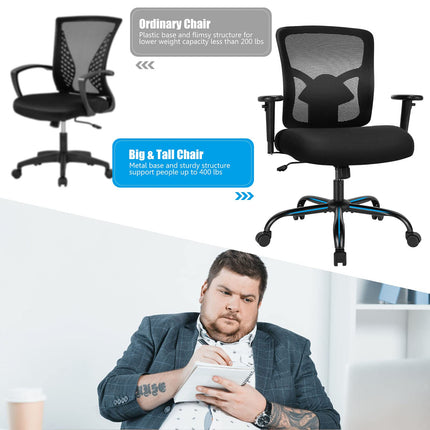 Dreamade 400LBS Mesh Big and Tall Office Chair Swivel Task Chair