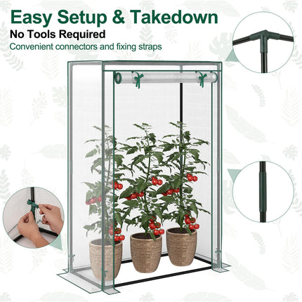 Dreamade Portable Mini Greenhouse with Roll-Up Zippered Door