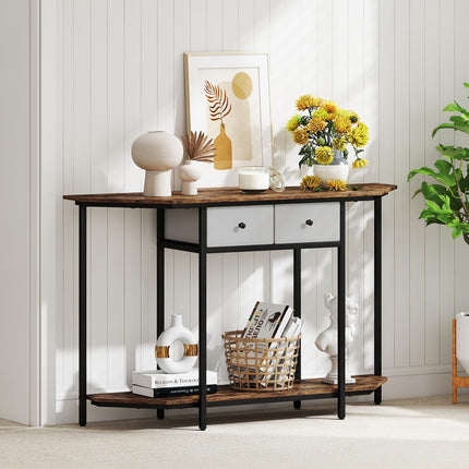 Dreamade 51" Console Table with 2 Drawers Freestanding Sofa Tables Behind Couch