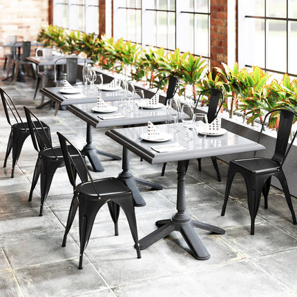 Dreamade Metal Dining Chairs Set of 4, Farmhouse Kitchen Chairs with Removable Backrest