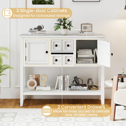 Dreamade Sideboard Buffet Cabinet with Storage, 42’’ Wood Credenza