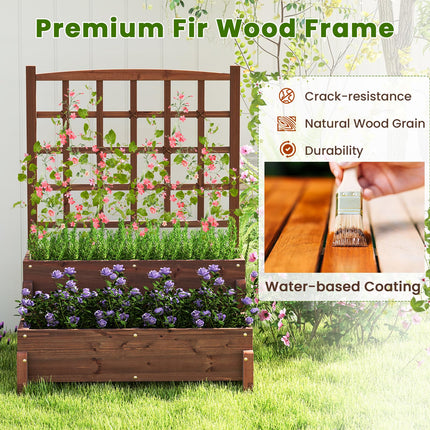 Dreamade Raised Garden Bed with Legs and Trellis