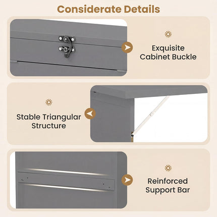 Dreamade Wall Mounted Desk | Foldable Convertible Computer Desk with Storage Shelves
