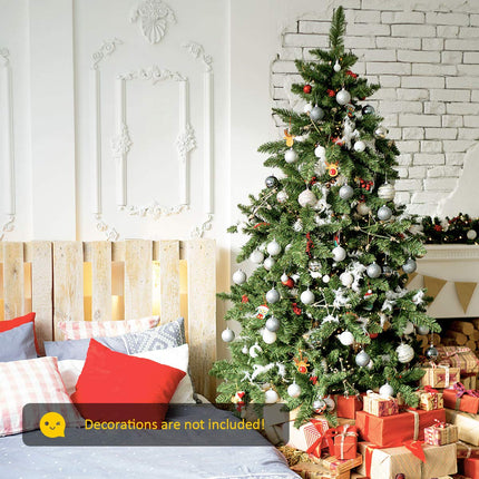 Dreamade Artificial Christmas Tree, Unlit Premium Hinged Spruce Xmas Tree with Solid Metal Stand, for Outdoor and Indoor Decor