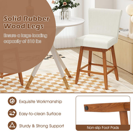 Dreamade Modern Upholstered Bar Stools Set